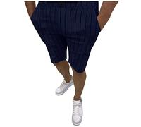 Pantalon Corto Hombre Verano,Pantalones Cortos Con Mosca Ajustados EláSticos Informales De Verano Para Hombre Con Semicremallera Pantalones Cortos Informales Con Bolsillo A Rayas En La Cintura