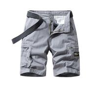 Pantalon Corto Lino Hombre Mis Pedidos Cuerda Pantalones de Trabajo Cortos XL Cremallera Bolsillos Vestir Blancos Blanco Pantalón Trabajo Hombre Gris Algodón Lisas Bermudas Largas Gris XL