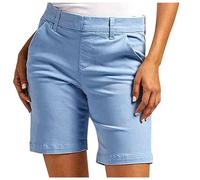 Pantalón Corto Mujer Verano Chino Algodón Deporte Casual Ligero Liso Cintura Alta Senderismo Bolsillos Ciclismo Elástico Golf