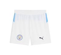 PUMA Manchester City FC Pantalones Cortos para niños 25/26, Blanco (White x Team Light Blue), 128