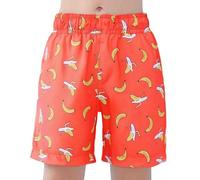 Pantalon Corto Niño Pantalones Cortos con Estampado Floral De Estilo Informal para Niños Y Niñas Pantalones Florales para Vacaciones De Verano En La Playa En Hawái (Orange 4-5 Years)