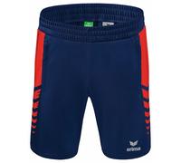 Erima Niños Six Wings Pantalón corto, new navy/rojo, 164