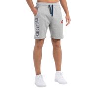 Lonsdale Skaill Pantalones Cortos, Marl Grey/Navy/Red, L para Hombre, 117565