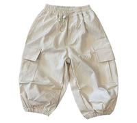 Pantalon Corto Rojo Bebe Pantalones Cortos Cargo Verano Juego Exterior Niños Pequeños Ropa Informal Cómoda Transpirable Edad 2 a 12 Años (Beige, 7-8 Years)