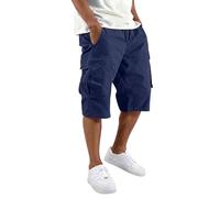 Pantalón Corto Trabajo Hombre, Tallas Grandes Ropa Pirata Cargo Vestir Verano Cremallera Trekking Piratas Deporte Militares Corto Bermuda Hombre Verano, Pantalones Cargo, 4XL