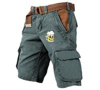 Pantalon Corto Trekking Hombre - Pantalones cortos cargo para hombre con estampados modernos Ropa casual versátil ideal para Comodidad durante toda la temporada Tejido ligero y resistente Estilo