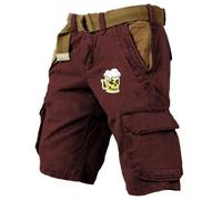 Pantalon Corto Trekking Hombre - Pantalones cortos cargo para hombre con estampados modernos Ropa casual versátil ideal para Comodidad durante toda la temporada Tejido ligero y resistente Estilo