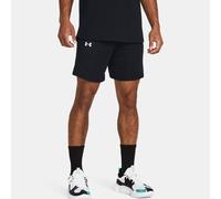 Under Armour Rival Fleece Short Pantalones cortos deportivos para mujer, shorts de mujer cómodos y ligeros, color negro/ blanco