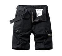 Pantalon Cortos Camuflaje Hombre Cuerda Pantalones Piratas de Verano L Cremallera Bolsillos Lisas Pantalón de Trabajo Montaña Negro Rebajas Hoy Oferta Flash Pantalones Cortos Cargo Hombre Negro L
