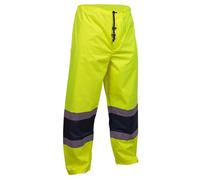 Cofan Pantalón de alta visibilidad impermeable con bandas Amarillo y Azul S-XXXL
