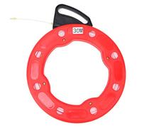 Pantalón de cable fácil de usar ,Fibra de vidrio Nylon Fuerza de pescado Resorte de acero 30 M Treal de cinta de pescado Hecho de nylon de fibra de vidrio (rojo)