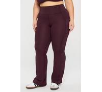 Pantalón de campana de cintura alta con bolsillos PureLuxe Oasis Fabletics Rojo Womens 4X / Corto | 25 plus