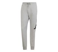 adidas Hombre Essentials Big Logo French Terry Pant, Medium Grey Heather/Black, L