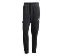 adidas Hombre Essentials FEELCOZY Fleece Cargo Pant, Black/White, S