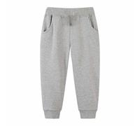 Pantalón de chándal genérico Jean Baggy Color sólido para niños con pies agrupados Pantalones con capucha de talla mediana (Grey,2-3 años)