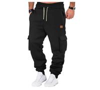Pantalón de chándal largo para hombre, elástico en la cintura, jogger, cargo, sudadera, estilo Harajuku, de relajado ajuste, de tela, pantalón de jogging, pantalones de trabajo, pantalones de ocio