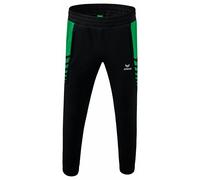 Erima Niños Six Wings Worker Pantalón, Negro/Smaragd, 140