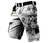 Pantalón De ConstruccióN Hombre, Pantalones Cargo de Mitología para Hombre con Diseño 3D y Múltiples Bolsillos Funcionales para Aventuras Exteriores