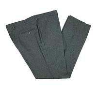 Pantalón de hombre clásico de pura lana sin puntos, elegante, franela, cintura alta, 48, 50, 52, 54, 56, 58, 60 Grigio Medio 50