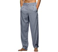 Pantalón de lino para hombre, recto, grande, elástico, pantalón Chino para hombre, verano, ligero, liso, holgado, informal, pantalones deportivos, chándal, Jogging en lino, Pants vestido con bolsillos