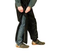 Pantalón de lluvia con cremallera para bicicleta ( Negro / M )