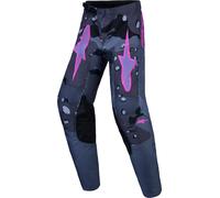 Pantalón de motocross juvenil Alpinestars Fluid Lone, gris/púrpura, 24