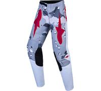 Alpinestars Fluid Lone Pantalones juveniles de motocross, gris/blanco/rojo, Talla 30