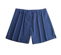 Pantalón de pijama para hombre azul tallas grandes, pijama de hombre, pantalones cortos de sudoración cómodos y suaves, pantalones de entrenamiento de un solo color, con banda elástica y bolsillos