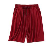 Pantalón de pijama para hombre azul tallas grandes, prenda de dormir para hombres, pantalones cortos de jogging suaves y cómodos, pantalones de entrenamiento monocolor, con banda elástica y bolsillos