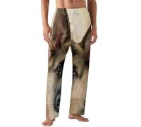 Pantalón de pijama para hombre de pastor alemán con bolsillos, pijama para dormir, Multicolor, XL