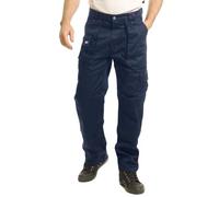Lee Cooper LCPNT206 Ropa de trabajo para hombres con múltiples bolsillos y bolsillos para rodilleras, pantalones de carga de trabajo, Azul Marino, 40W / 33L