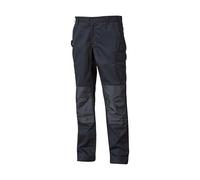 U-Power Pantalón cargo de trabajo hombre – cintura elástica, bolsillos rodilleras – Deep Blue 58