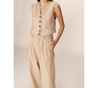Pantalón de traje de pierna ancha PETER Mujer Talla L. Color Beige