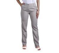 Pantalón de Vestir Mujer con Estampado Sólido. Pantalón Elegante con Tiro Medio, Corte Recto, Bolsillos para Trabajo, Oficina, Camarera, Dependiente. (93% Poliéster - 7% Elastano)