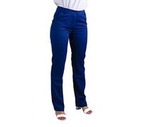 Pantalón de Vestir Mujer con Estampado Sólido. Pantalón Elegante con Tiro Medio, Corte Recto, Bolsillos para Trabajo, Oficina, Camarera, Dependiente. (93% Poliéster - 7% Elastano)