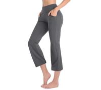Pantalón de yoga para mujer fluido - Pantalón corto para mujer, verano, yoga, pantalones elegantes, con varios bolsillos, corsario, color liso, pantalones de negocios, corsario, elegante, pantalones