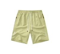 Pantalón Deporte Hombre Corto - Pantalones Cortos Deportivos Informales con Bolsillos con Cremallera Ligeros Y Tejidos para Caminar En La Playa Y Actividades Al Aire Libre (Green XXXL)