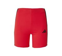 adidas Mujer Essentials 3-Stripes High Waisted Biker Shorts, Pure Ruby/Black, XS