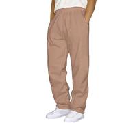 Pantalón deportivo para hombre, cómodo, chándal para hombre, con cordón y bolsillos, holgado, cómodo, pantalones anchos, cintura elástica, grande, corte recto, pantalones casuales para hombre, 1 caqui