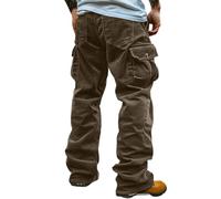 Pantalon Hombre Cargo Elásticos Exterior Trabajo Grandes Elástica Algodón Joggers Deporte Ligeros Pants Aire Libre Largos Casuales Senderismo Bolsillos A La Moda Stretch Pantalones Cordón