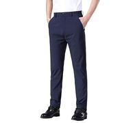 Pantalón Hombre Casual - Pantalones Deporte Hombre - Pantalones Casuales para Hombre Corte Recto Cómodos Elásticos Parte Delantera Plana Ligeros Y Transpirables para Verano Uso Diario Hogar Y Ocio