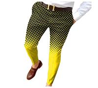 Pantalón Hombre Estampado Elegante, Vestir Ajustado, Chino Casual con Cremallera botón Estilo contemporáneo para Salida Urbana y Diario