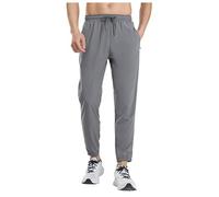 Pantalon Hombre, Pantalones Deporte Hombre Pantalones De Deportes Nuevos para Hombre Pantalones De Atadura De Piernas Transpirables De Alta Elasticidad con Cuerda Estilo Deportivo Informal (Grey XL)