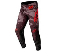 pantalon infantil alpinestars youth racer tactical 22 - infantil negro / rojo USA 24