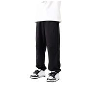 Pantalón Jogging Baggy Garcon Chándal de pie para niño con cordón de sujeción cómodo para niño, B-le negro, 11-12 años