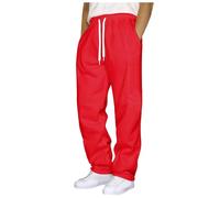 Pantalón Jogging para hombre, holgado, cómodo, bajo, chándal, grande, chic, confort, jogger para hombres, gran tamaño, entrenamiento, trabajo, pantalones deportivos, hombres, Cargo sudaderas, B-rojo