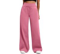 Pantalón Jogging para mujer, algodón, pantalones de correr, fitness, holgados, color liso, pierna recta, chándal de cintura alta con bolsillo ligero, holgado, polar, transpirable, chándal elástico