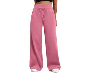 Pantalón Jogging para mujer, algodón, pantalones de correr, fitness, holgados, color liso, pierna recta, chándal de cintura alta con bolsillo ligero, holgado, polar, transpirable, chándal elástico