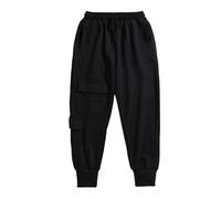 Pantalón Jogging para niño chándal de pie para niño, deporte, sudaderas, cintura elástica, pantalones deportivos para niños, pantalones de correr, holgado, niño, A-le negro, 2-3 Años