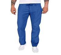 Pantalon Largo Hombre - Pantalon Blanco Hombre Pantalones informales de primavera y verano para hombre pantalones holgados de algodón con de colores sólidos de talla grande pantalones con bolsillos